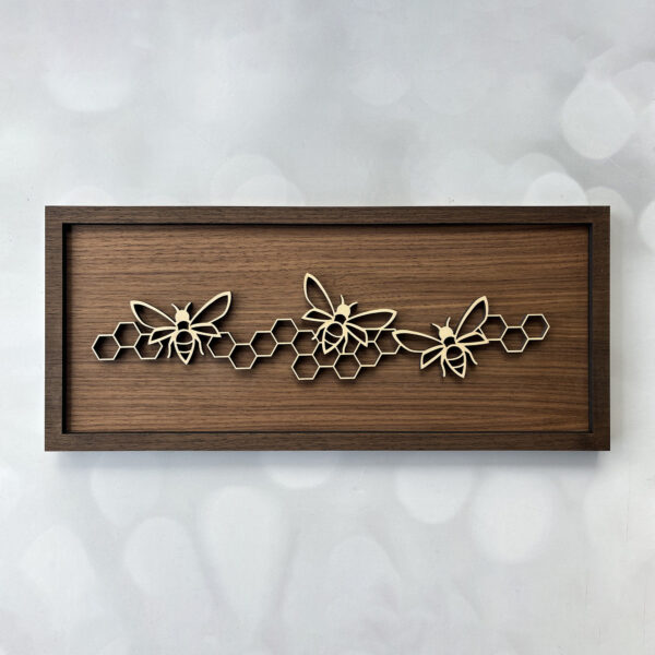 Bee & Honeycomb Wooden Wall Art