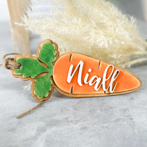 Personalized Carrot Name Tag