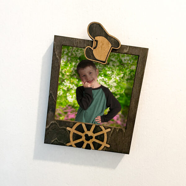 Steamboat Willie Wooden Magnet Photo Frame