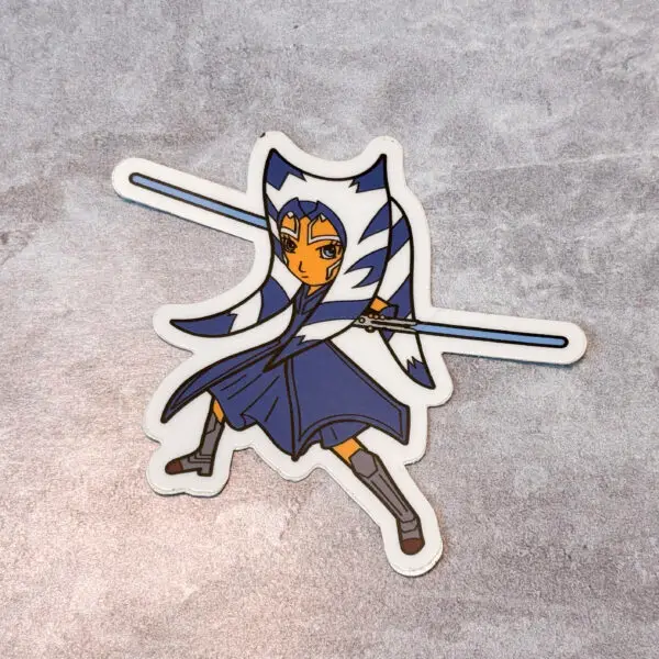 Ahsoka Dual Lightsaber Sticker